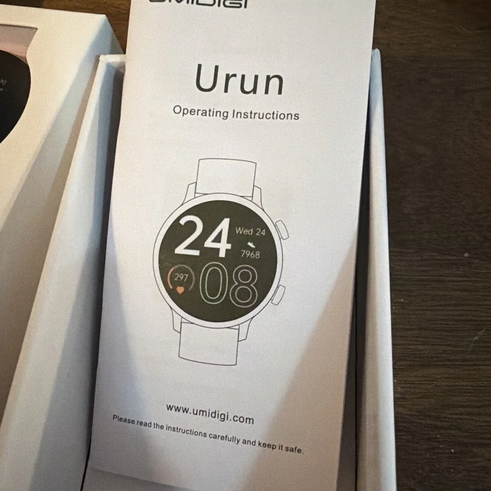 UMIDIGI Urun Smart Watch 43mm Rose Gold Pink Silicone Android iOS X002P3DWKB NEW
